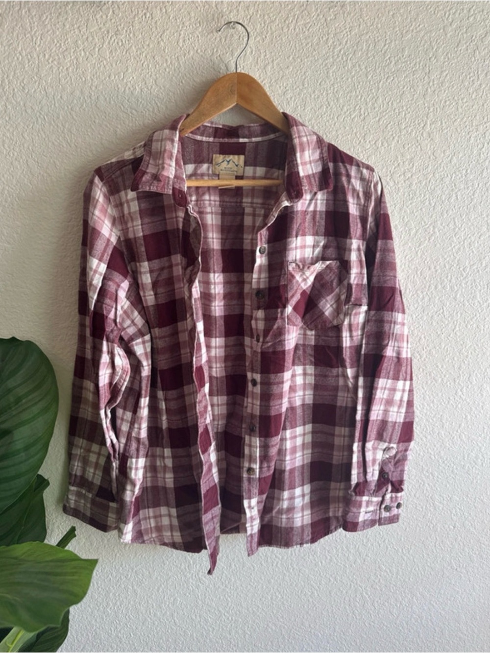 Blue Mountain Plaid Button-Up Flannel Shirt